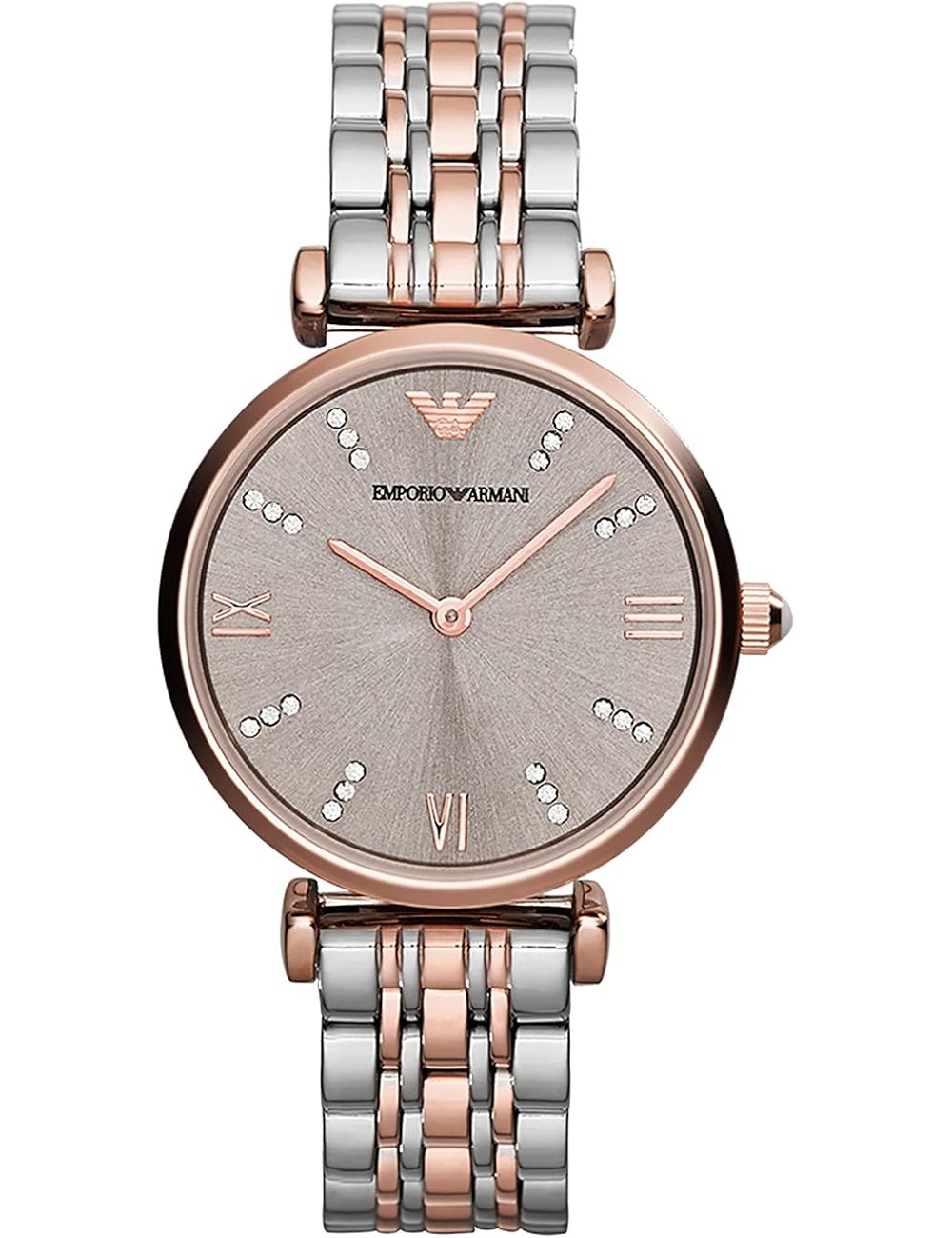 Reloj Mujer Acero Dorado Cristales Esfer