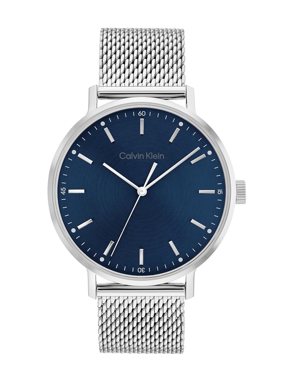 Reloj Caballero Esf Azul Malla Acero