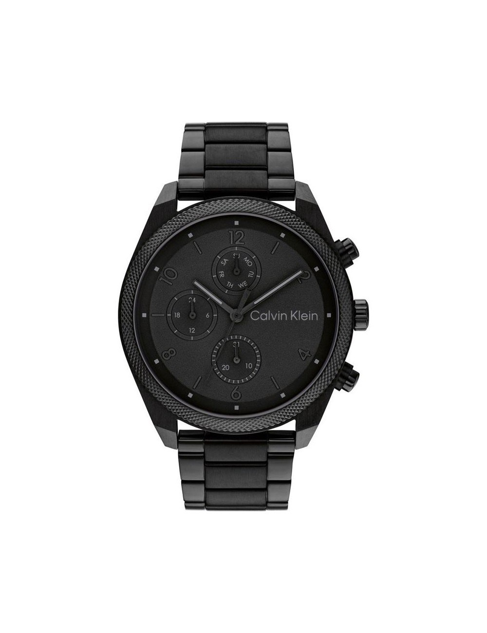 Reloj Caja y Cadena Negra Calvin Klein