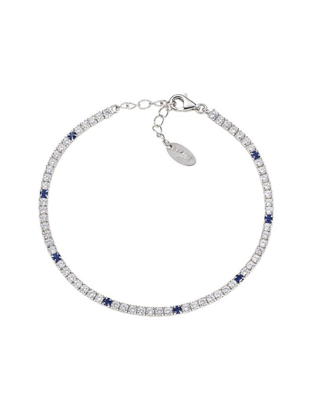 Brazalete Circo. Azul y Blanco Plata