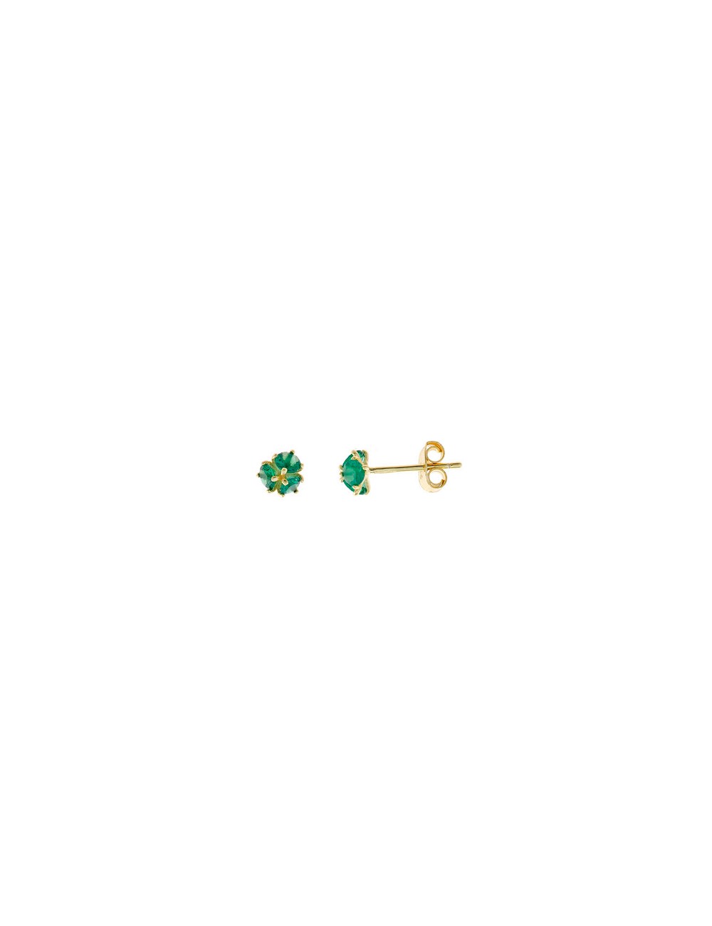 Pendientes Plata Rodio Medio Tubo Circonitas Blancas