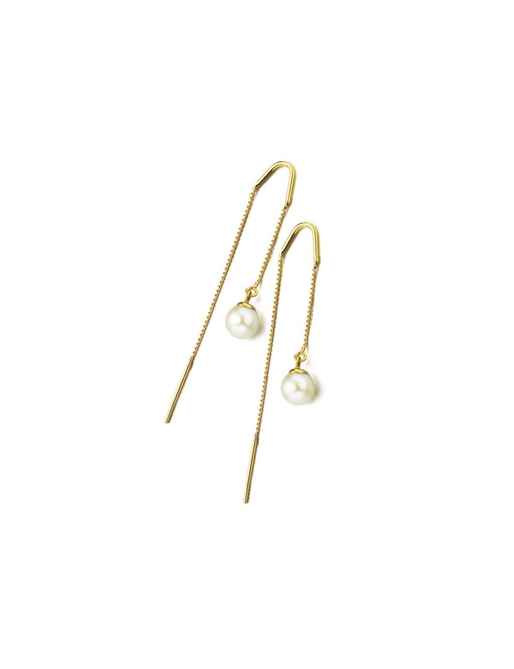Pendientes Oro y Perla Cultivada