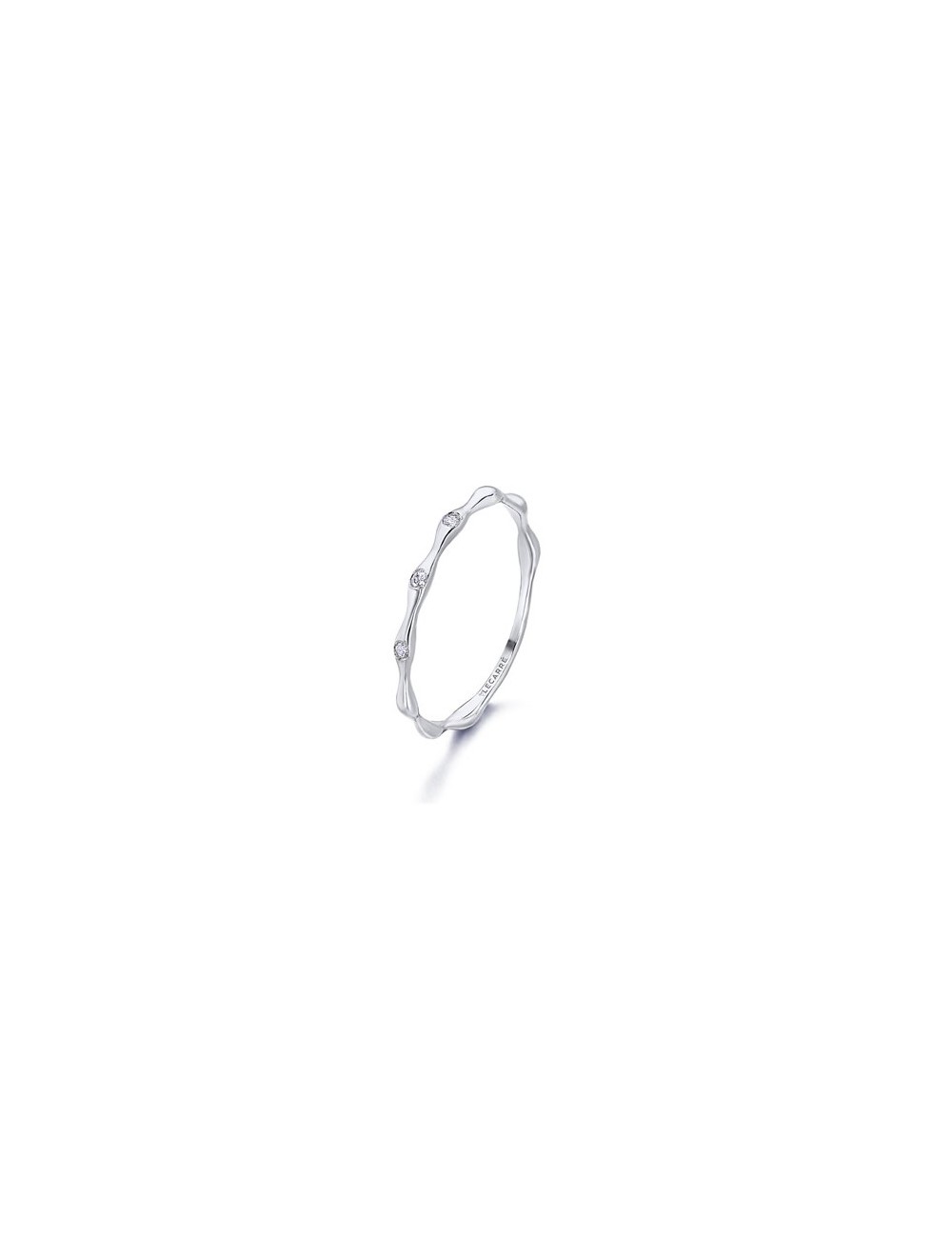 Anillo Oro Blanco 18k Diamantes Mujer Lecarre GA110OB