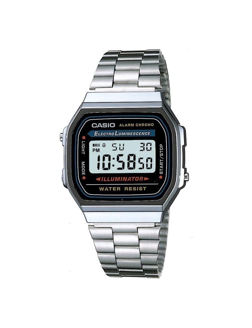 Reloj Casio Vintage Iconic Digital de Acero A168Wa-1Yes