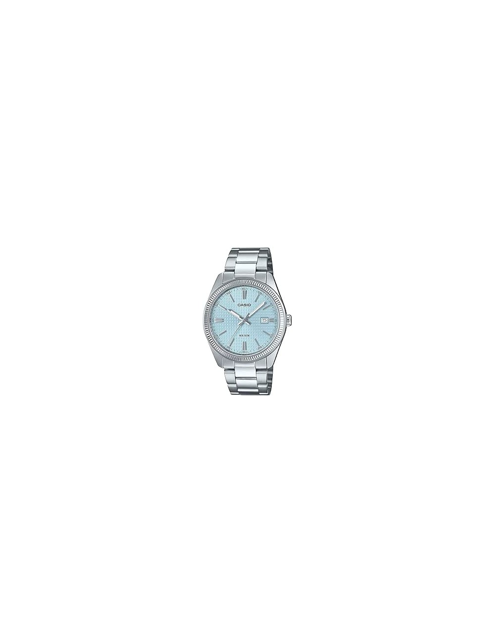 Mtp-1302Pe-2Av  Reloj Casio Plateado Esfera Turquesa