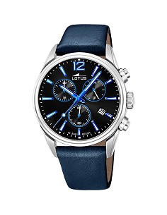 Reloj de Hombre Lotus Chrono con Esfera Negra 18691/6