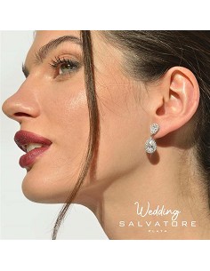 Pendientes Plata Semilargos con Circonitas 2