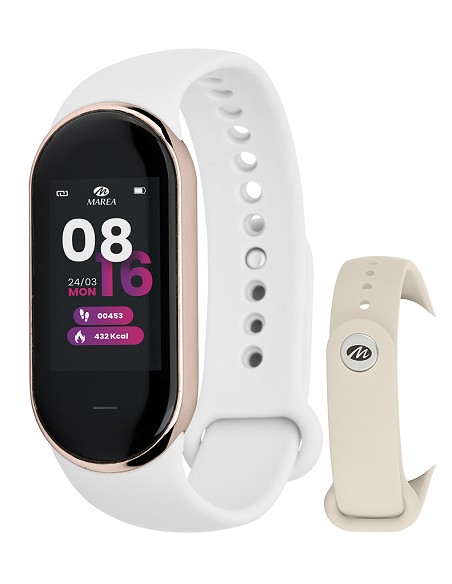 Reloj Smart Marea B57014/3 Color Rosa Gold y Blanco
