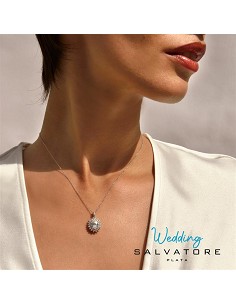 Collar Plata Rodio Circo. Blancas Brillan. 2