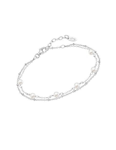 PULSERA LOTUS SILVER PEARLS LP3477-2/1 PLATA