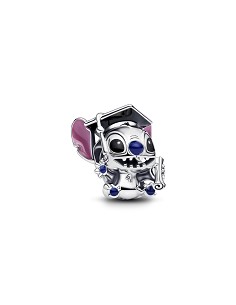 Disney Stitch Graduation 2025 Sterling Silver Charm With Black, Purple And Blue Enamel