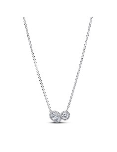 Sterling Silver Collier With Clear Cubic Zirconia