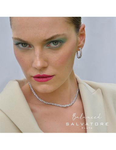 Pendientes Plata Rodio Aro Ovalado Circonitas Multicolor Brillantes