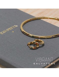 Pulsera Caña Plata Chapado Dorado Circonitas Multicolor Brillantes 2