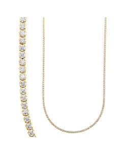 Collar Plata Chapado Dorado Riviere Circonitas Blancas