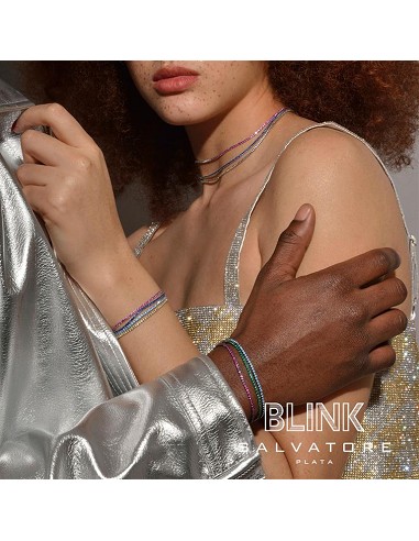 Collar Plata Chapado Dorado Riviere Circonitas Blancas