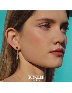 Pendientes Plata Chapado Dorado Rectangulo Micro Pave Circonitas Blancas Rectangulo Liso 2