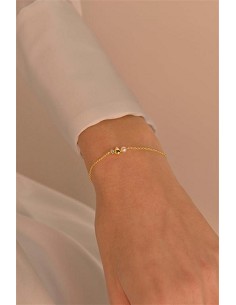 Pulsera Plata Chapado Dorado Pera Lisa Perla Agua Dulce Circonita Blanca 2
