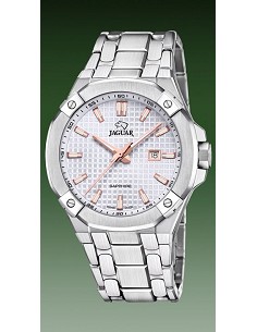 Reloj Suizo Jaguar Diplomatic Para Hombre, Color Blanco J1009/1