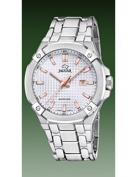 Reloj Suizo Jaguar Diplomatic Para Hombre, Color Blanco J1009/1