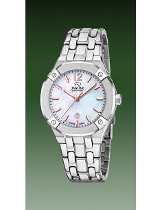Reloj Suizo Jaguar Diplomatic Para Mujer, Color Nacarado J1016/1