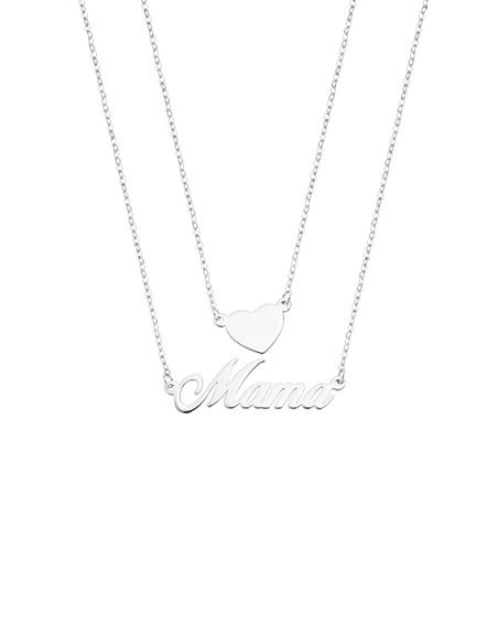 COLLAR CORAZÓN MAMÁ LOTUS SILVER MOTHER'S LOVE LP3234-1/1