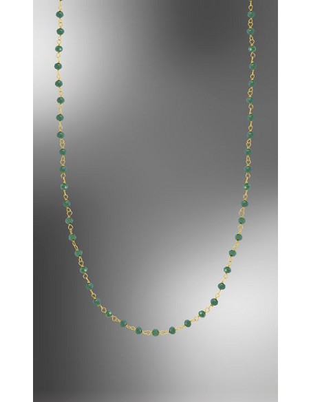 Lotus Silver Collar Sra. Bolitas. Verd. Dor