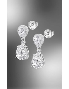 Lotus Silver Pendiente Sra Largo Circonita