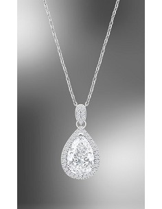 Lotus Silver Collar Sra forma lágrima