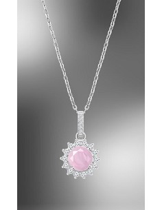 Lotus Silver Collar Sra. Plata Roseton Rosa