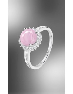 Lotus Silver Anillo Sra Plata Roseton Rosa