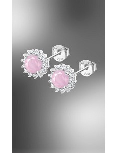 Lotus Silver Pendiente Sra  Roseton Rosa