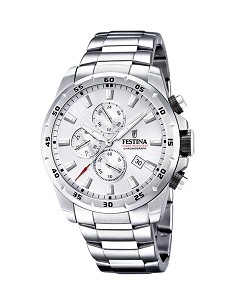 Reloj Festina Timeless Chronograph F20463/1 Plateado Correa de Acero, Hombre