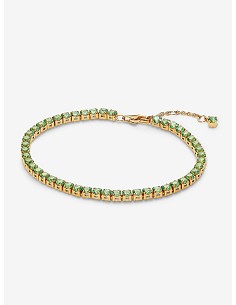 Pulsera Tenis Verde Brillante