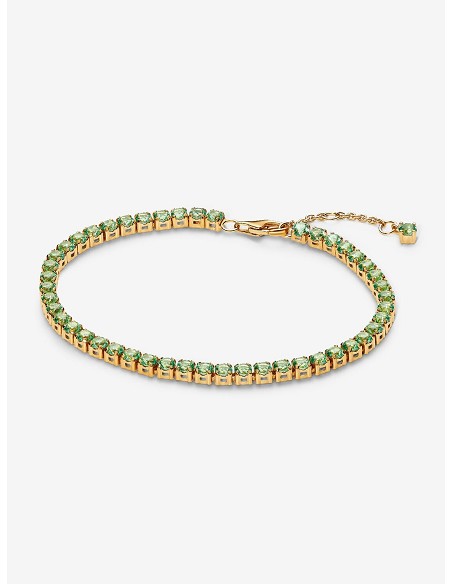 Pulsera Tenis Verde Brillante