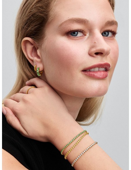 Pulsera Tenis Verde Brillante