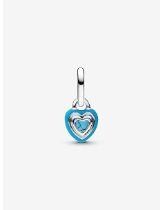 Charm Mini Colgante Corazón Color Turquesa 2