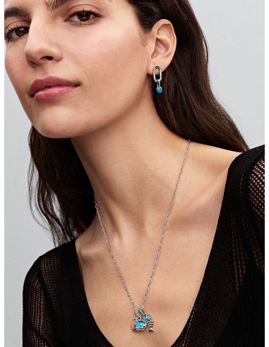 Charm Mini Colgante Corazón Color Turquesa