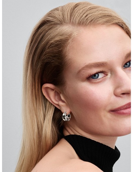 Pendientes de Aro Pequeños Ondulados