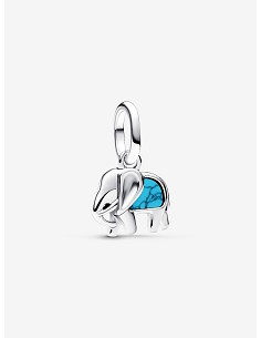 Charm Mini Colgante Elefante Azul Turquesa