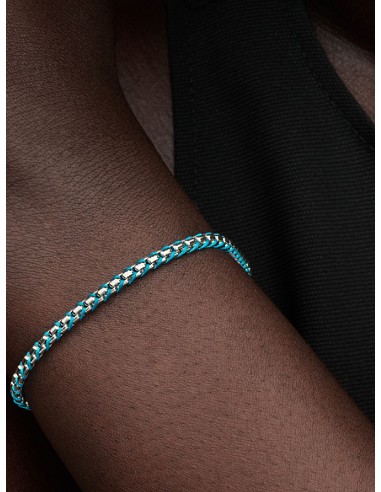 Pulsera Cadena Caja Cordón Azul