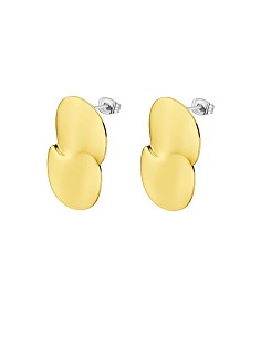 Lotus Style Pendiente Dorado Grande