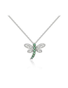 Gargantilla Plata Rodio Circonitas Libélula