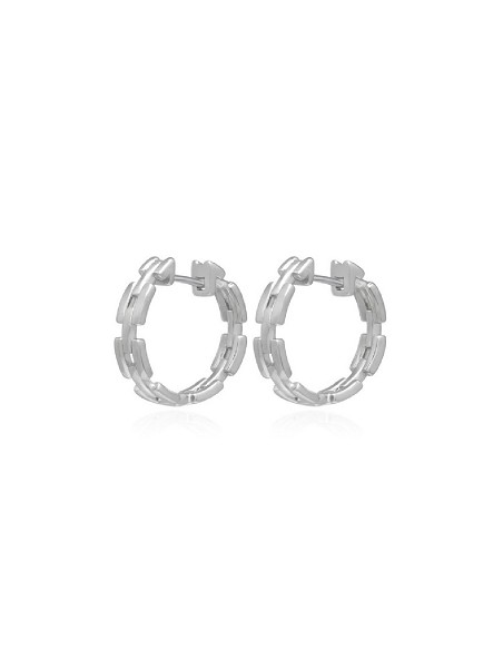 Pendiente Plata Rodio