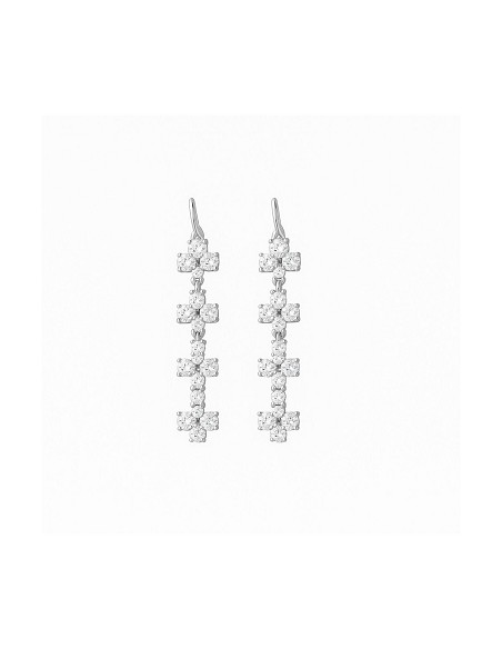 Pendiente Plata Rodio