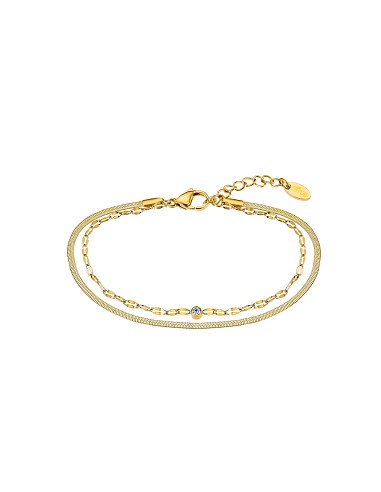 Reloj de Mujer 19009/3 Old Money En Acero Dorado con Pulsera de Acero de Regalo