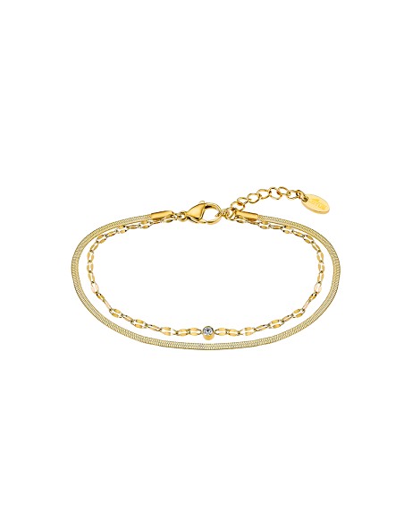 Reloj de Mujer 19009/3 Old Money En Acero Dorado con Pulsera de Acero de Regalo