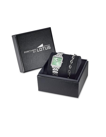 Reloj de Mujer 19010/4 Old Money En Acero Plateado con Pulsera de Acero de Regalo