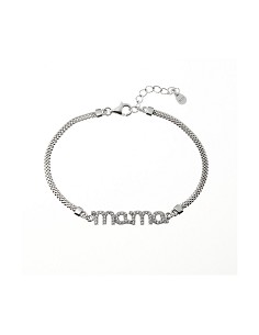 Pulsera Plata con Circonita Mama