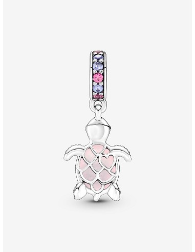 Charm Colgante Tortuga Marina de Cristal de Murano Rosa